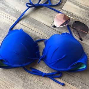 Blue Victoria’s Secret Push Up bikini Top